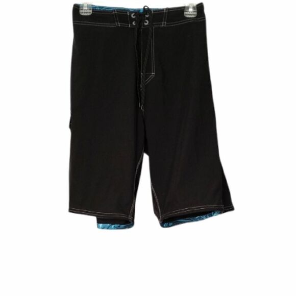 Burnside men's size 38 black swim trunk - Picture 1 of 8